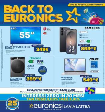 Volantino Euronics - 20/8/2026 - 9/9/2026.