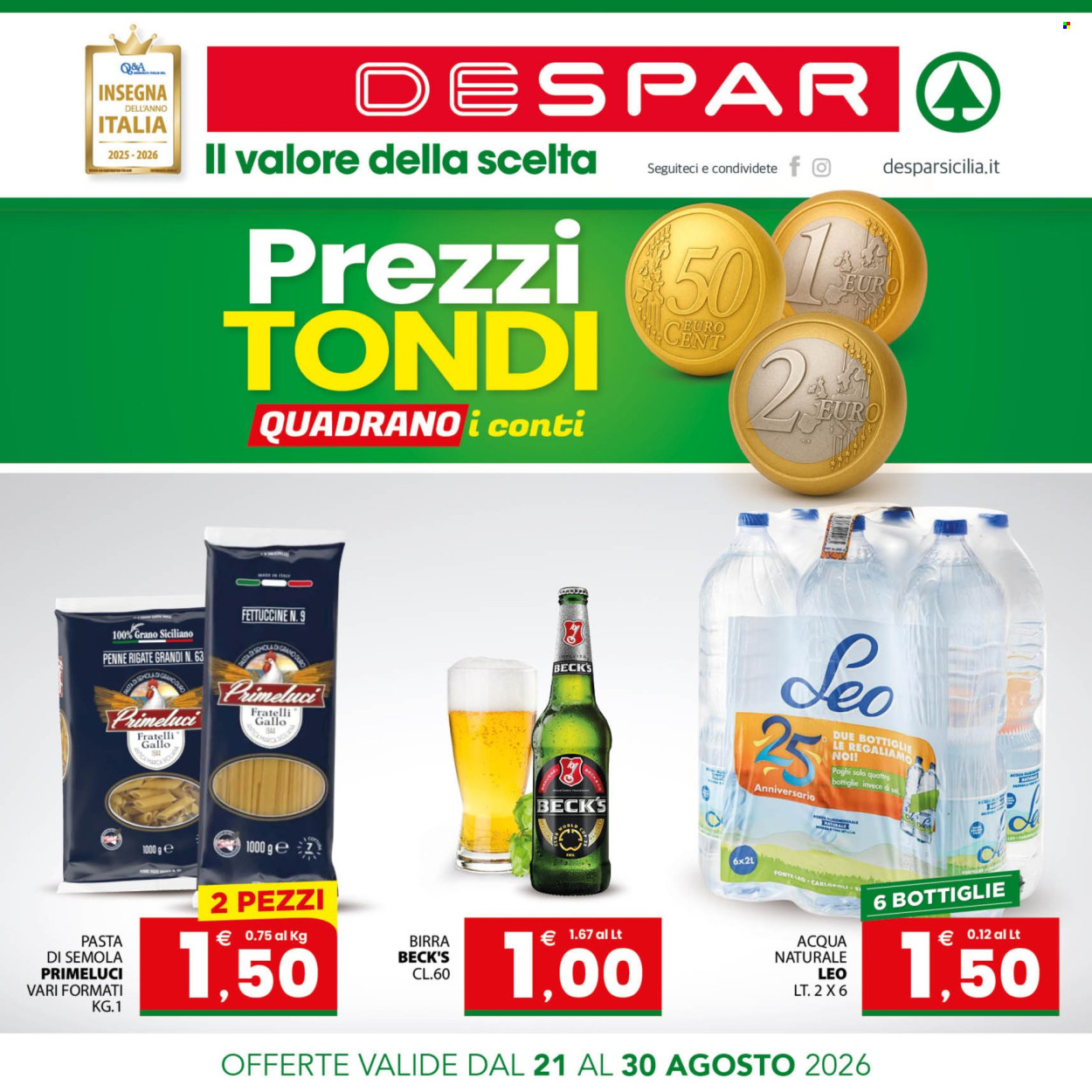 Volantino Despar - 21/8/2026 - 30/8/2026. Pagina 1