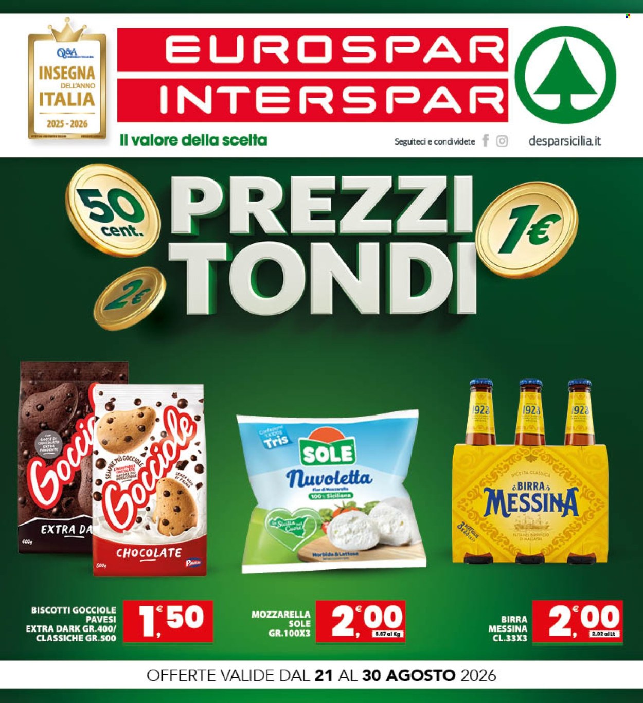 Leták Interspar - 21.8.2026 - 30.8.2026. Strana 1