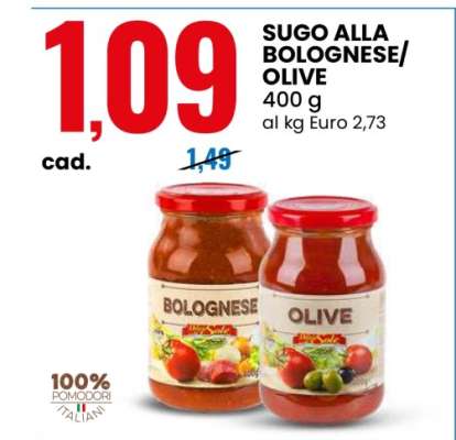 SUGO ALLA BOLOGNESE/OLIVE