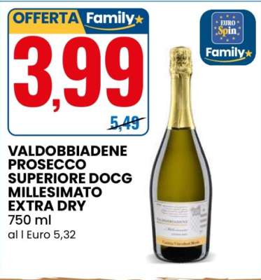 Valdobbiadene Prosecco Superiore DOCG Millesimato Extra Dry