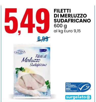 FILETTI DI MERLUZZO SUDAFRICANO
