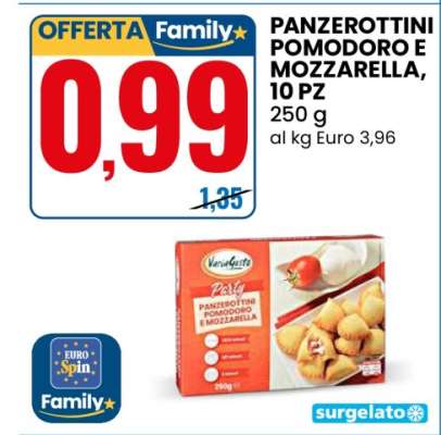 PANZEROTTINI POMODORO E MOZZARELLA, 10 PZ