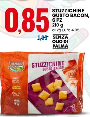 STUZZICHINE GUSTO BACON, 6 PZ