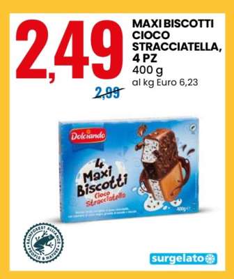 MAXI BISCOTTI CIOCO STRACCIATELLA, 4 PZ