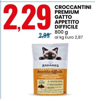 CROCCANTINI PREMIUM GATTO APPETITO DIFFICILE