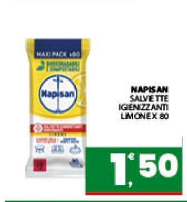 NAPISAN SALVIETTE IGIENIZZANTI LIMONE X 80