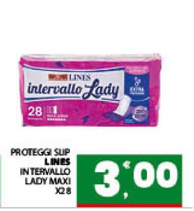 PROTEGGI SLIP LINES INTERVALLO LADY MAXI X28
