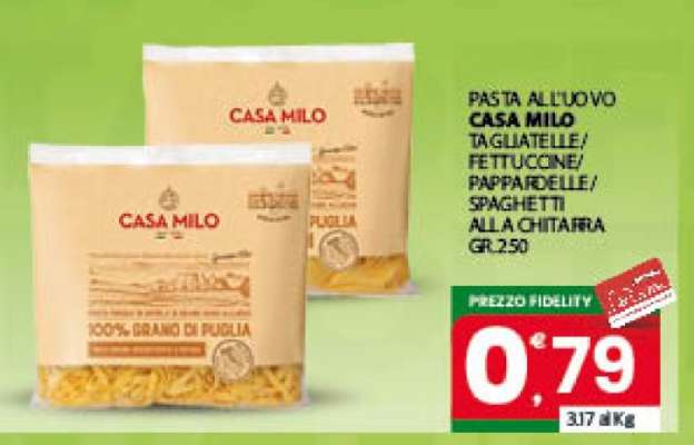 PASTA ALL'UOVO CASA MILO