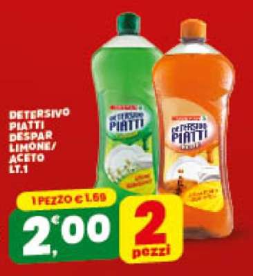 Detersivo piatti Despar limone/aceto