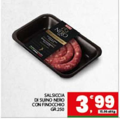 Salsiccia di Suino Nero con Finocchio
