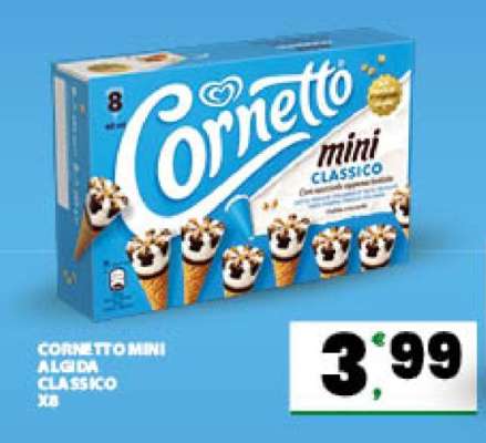 CORNETTO MINI ALGIDA CLASSICO X8