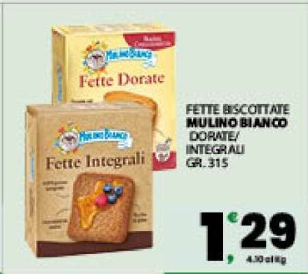 Fette Biscottate Mulino Bianco