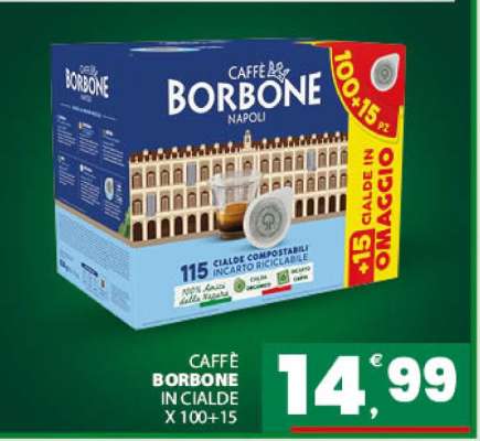 CAFFÈ BORBONE IN CIALDE X 100+15