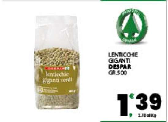 Lenticchie giganti DESPAR