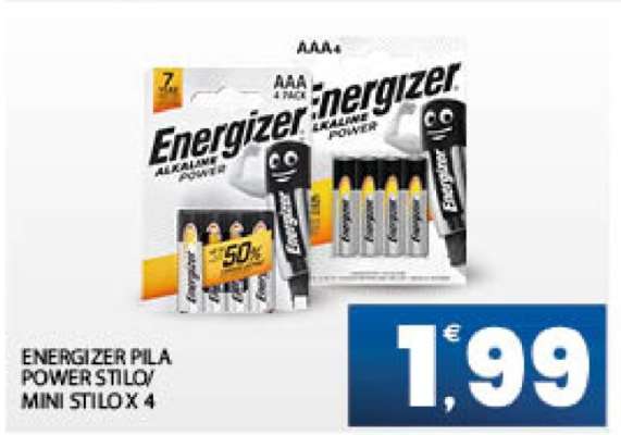 ENERGIZER PILA POWER STILO/ MINI STILO X 4