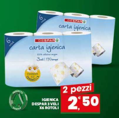 IGIENICA DESPAR 3 VELI X6 ROTOLI