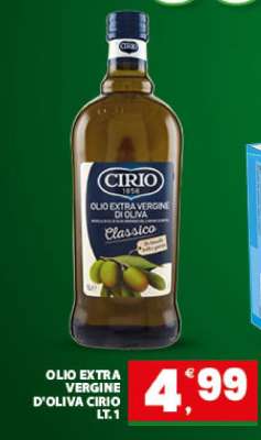 OLIO EXTRA VERGINE D'OLIVA CIRIO LT. 1