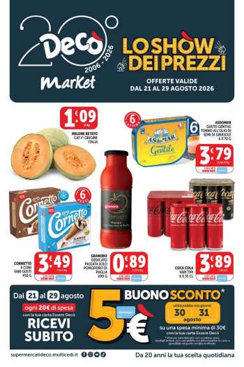Volantino Deco - 21/8/2026 - 31/8/2026.
