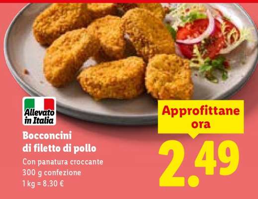Bocconcini di filetto di pollo