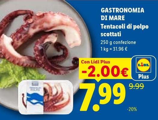 Gastronomia di Mare Tentacoli di polpo scottati