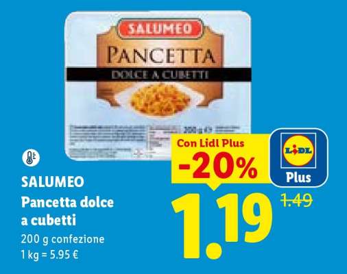 SALUMEO Pancetta dolce a cubetti