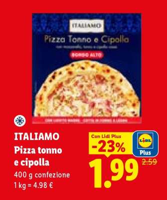 ITALIANO Pizza tonno e cipolla