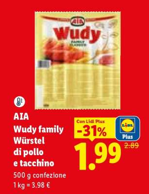 Aia Wudy Family wurstel di pollo e tacchino