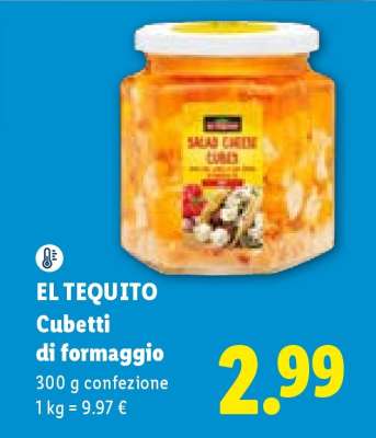 EL TEQUITO Cubetti di formaggio
