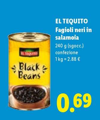 El Tequito Fagioli neri in salamoia