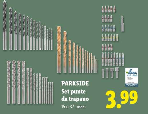 PARKSIDE Set punte da trapano