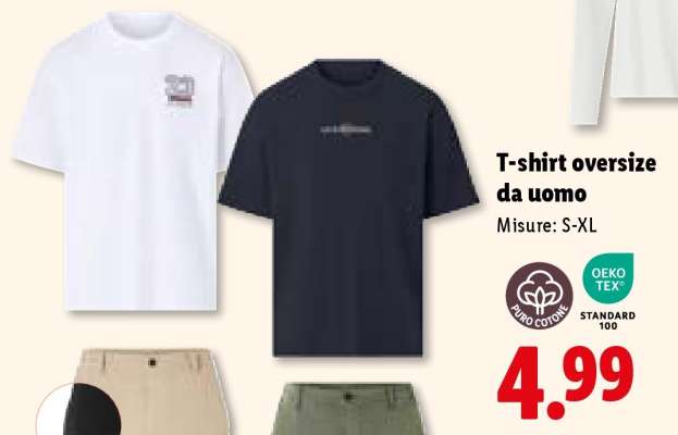 T-shirt oversize da uomo