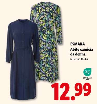 ESMARA Abito camicia da donna