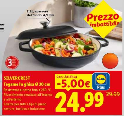 SILVERCREST Tegame in ghisa Ø 30 cm
