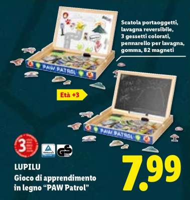 LUPILU Gioco di apprendimento in legno “PAW Patrol”