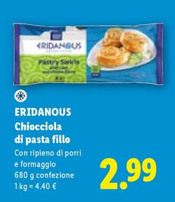 ERIDANOUS Chiocciola di pasta fillo