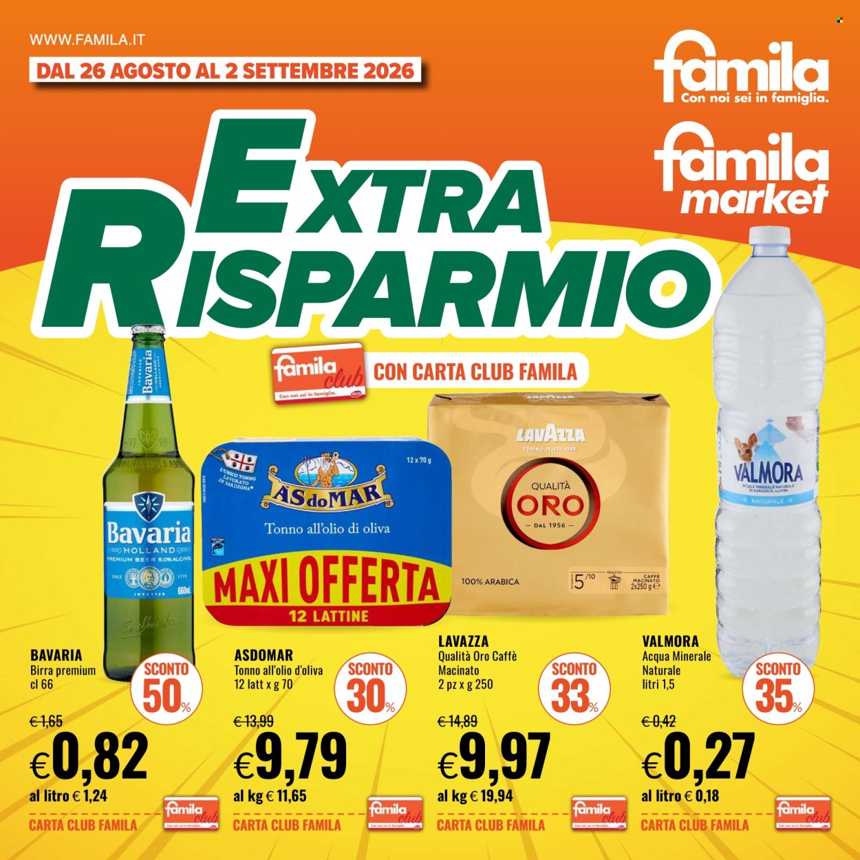Volantino Famila - 26/8/2026 - 2/9/2026. Pagina 1