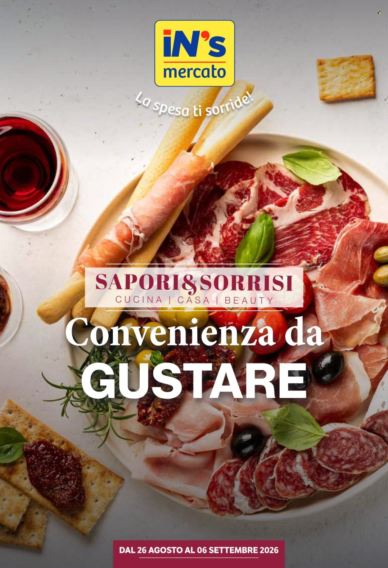 Volantino iN's Mercato - 26/8/2026 - 6/9/2026. Pagina 1