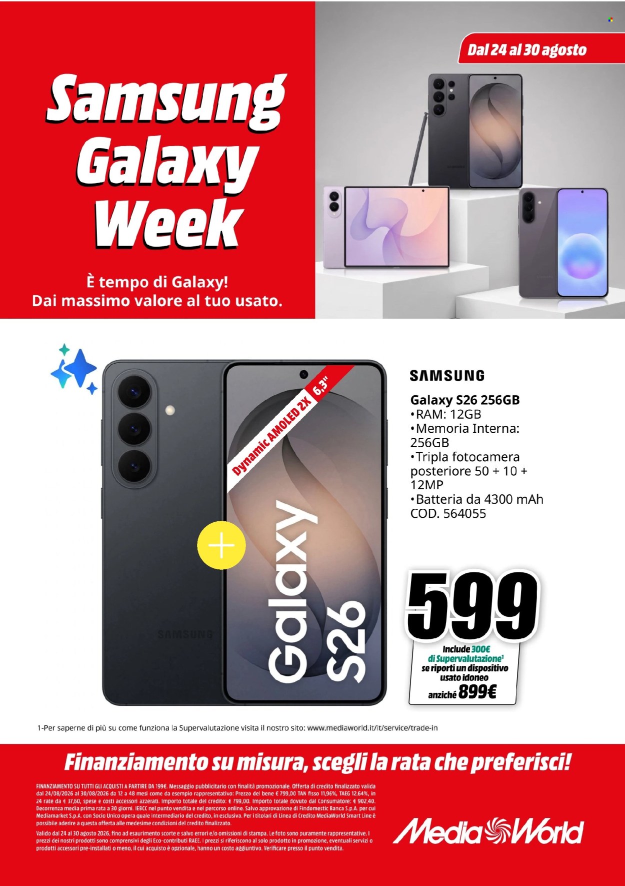 Volantino MediaWorld - 24/8/2026 - 30/8/2026. Pagina 1