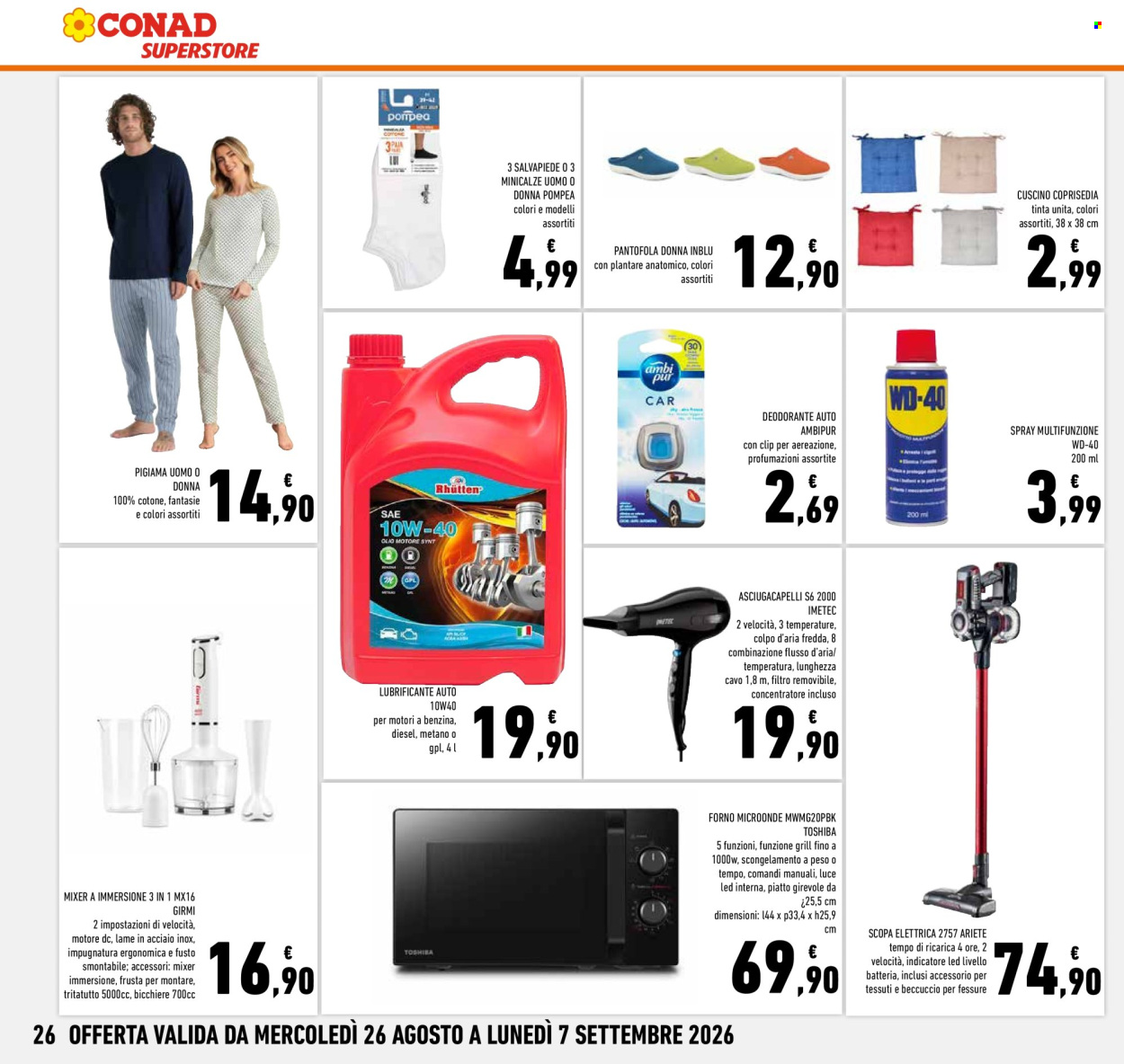 Volantino Conad Superstore - 26/8/2026 - 7/9/2026. Pagina 26