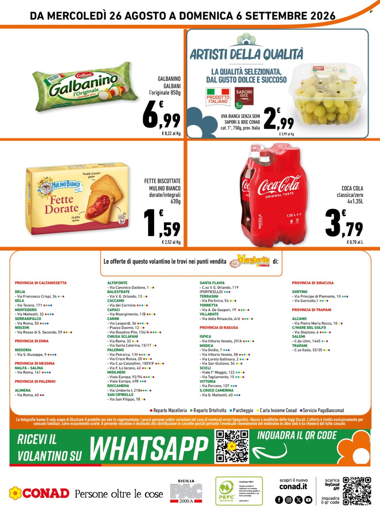 Leták Margherita Conad - 26.8.2026 - 6.9.2026. Strana 16