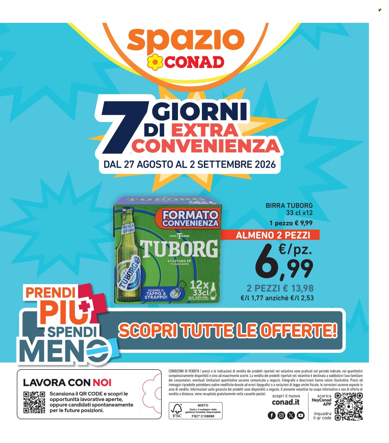 Volantino Spazio Conad - 27/8/2026 - 2/9/2026. Pagina 1