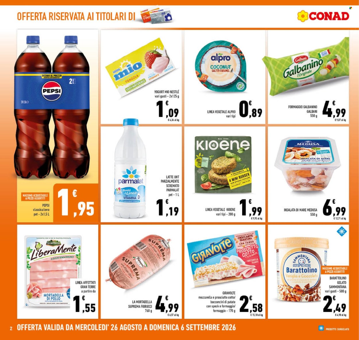 Leták Conad - 26.8.2026 - 6.9.2026. Strana 2