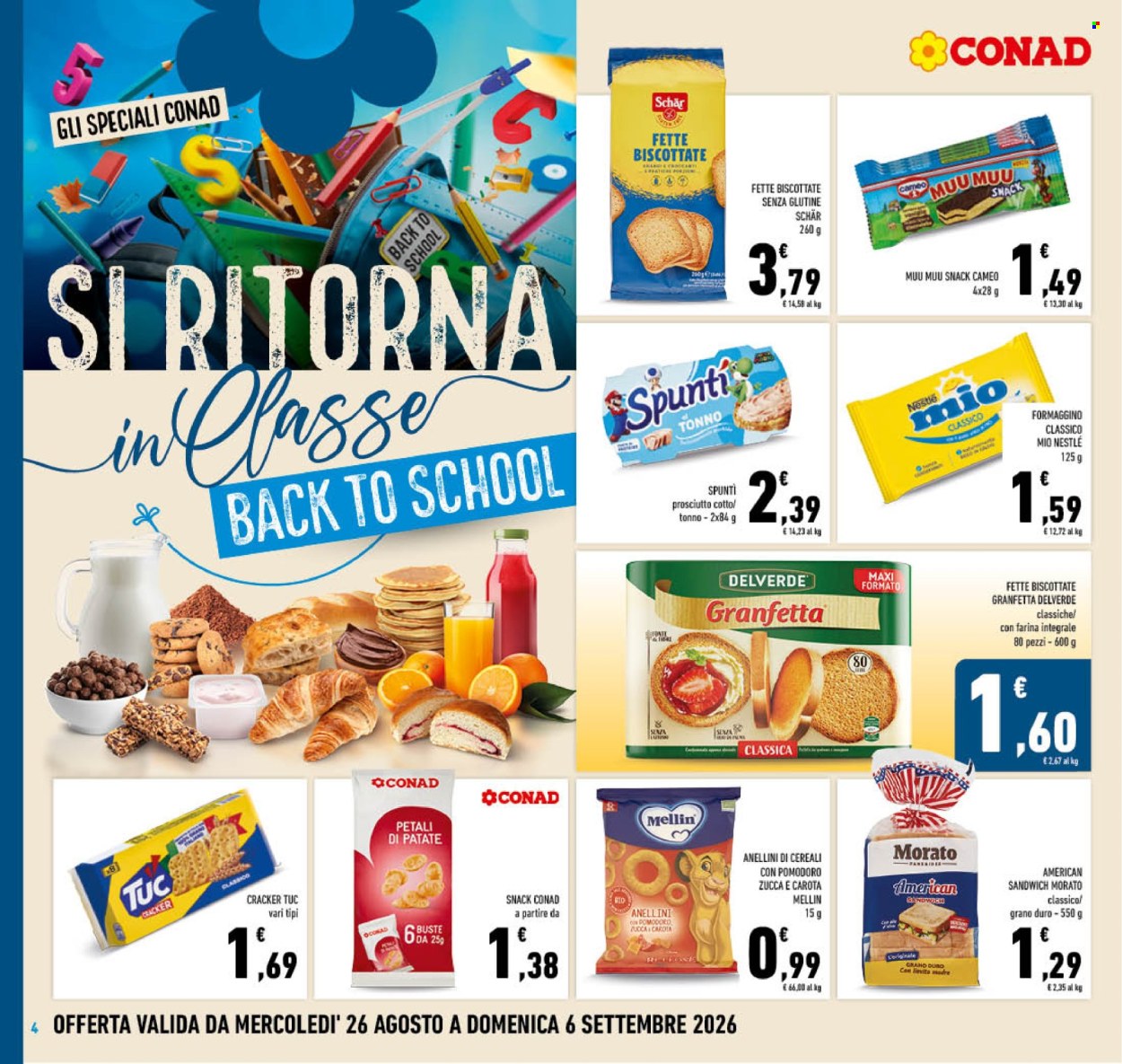 Leták Conad - 26.8.2026 - 6.9.2026. Strana 4