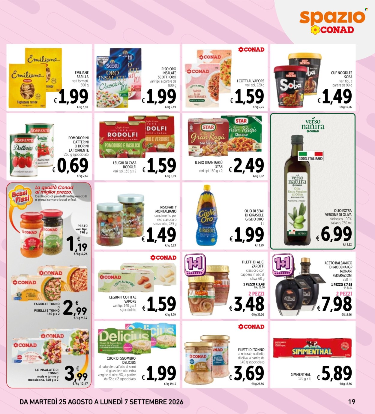 Leták Spazio Conad - 25.8.2026 - 7.9.2026. Strana 19