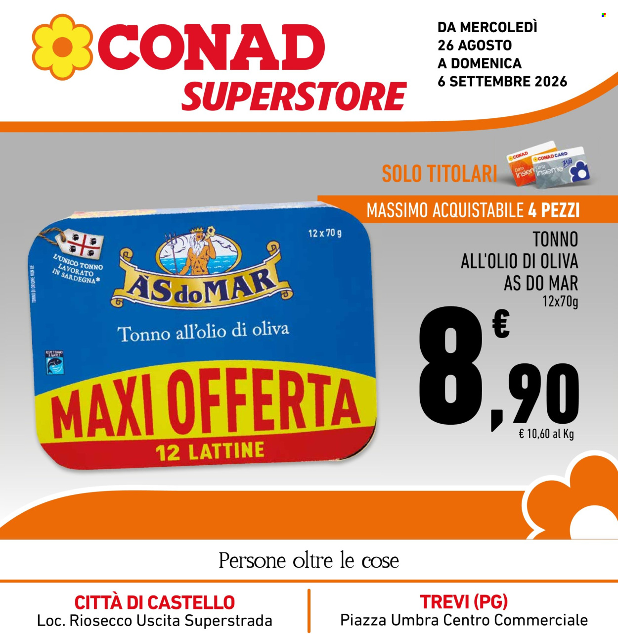 Leták Conad Superstore - 26.8.2026 - 6.9.2026. Strana 1