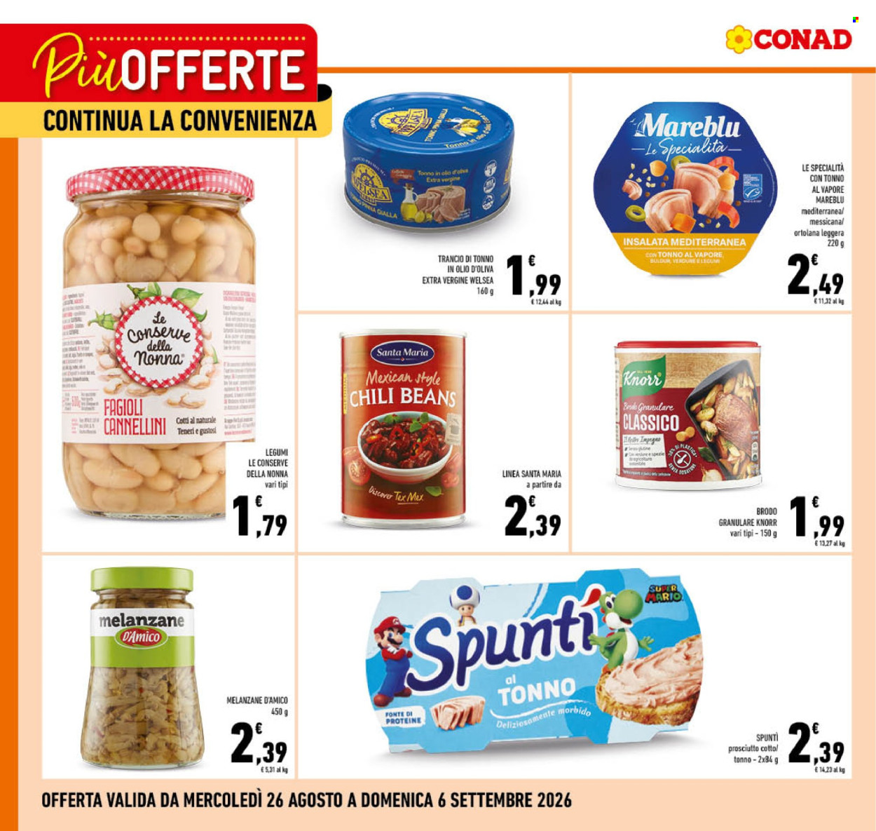 Volantino Conad - 26/8/2026 - 6/9/2026. Pagina 1