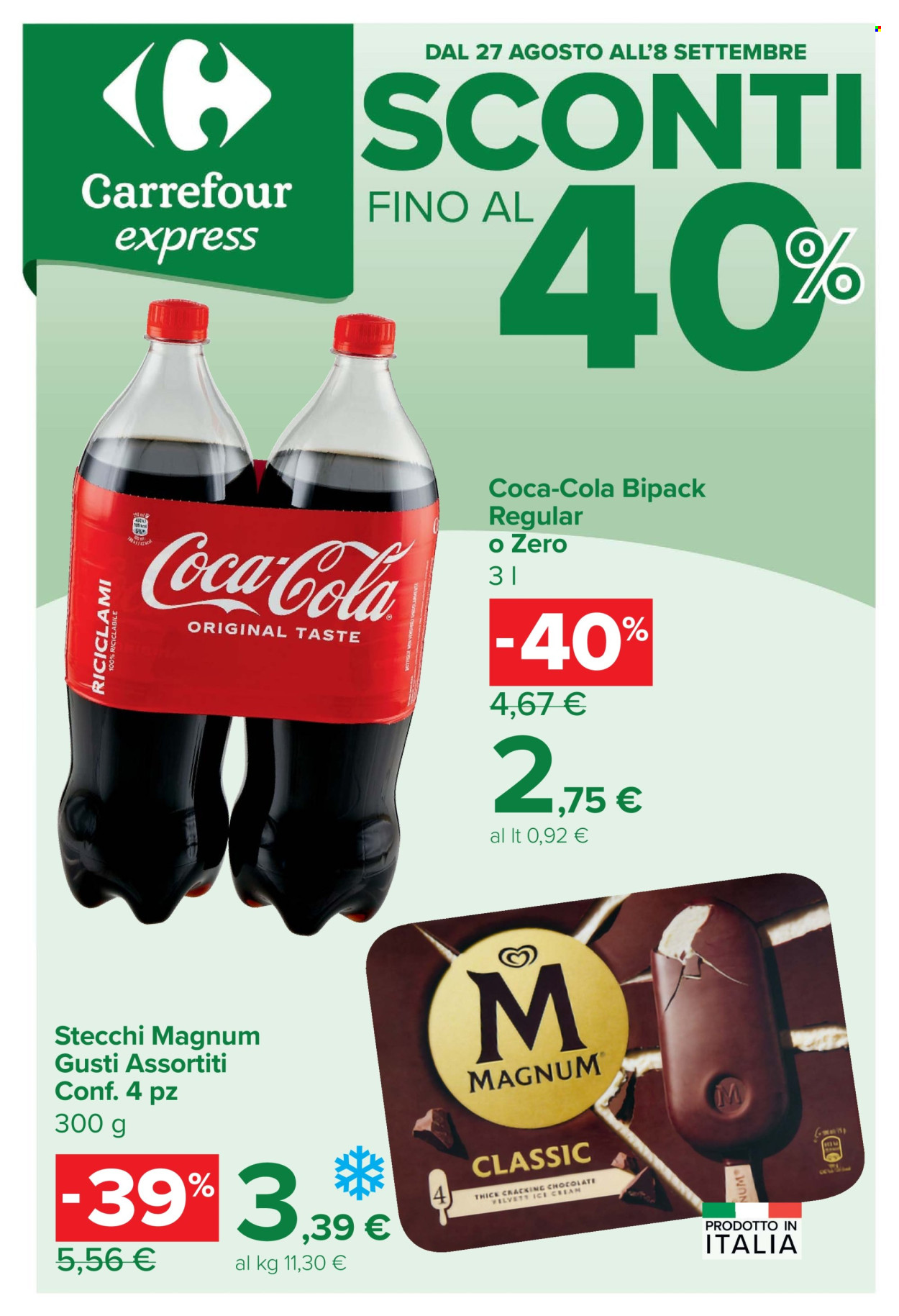 Volantino Carrefour - 27/8/2026 - 8/9/2026. Pagina 1