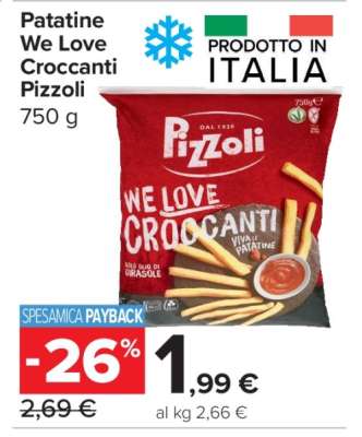 PATATINE WE LOVE CROCCANTI PIZZOLI