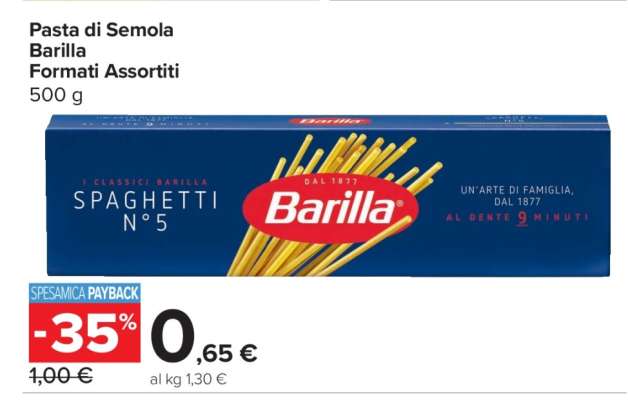 Pasta di Semola Barilla Formati Assortiti